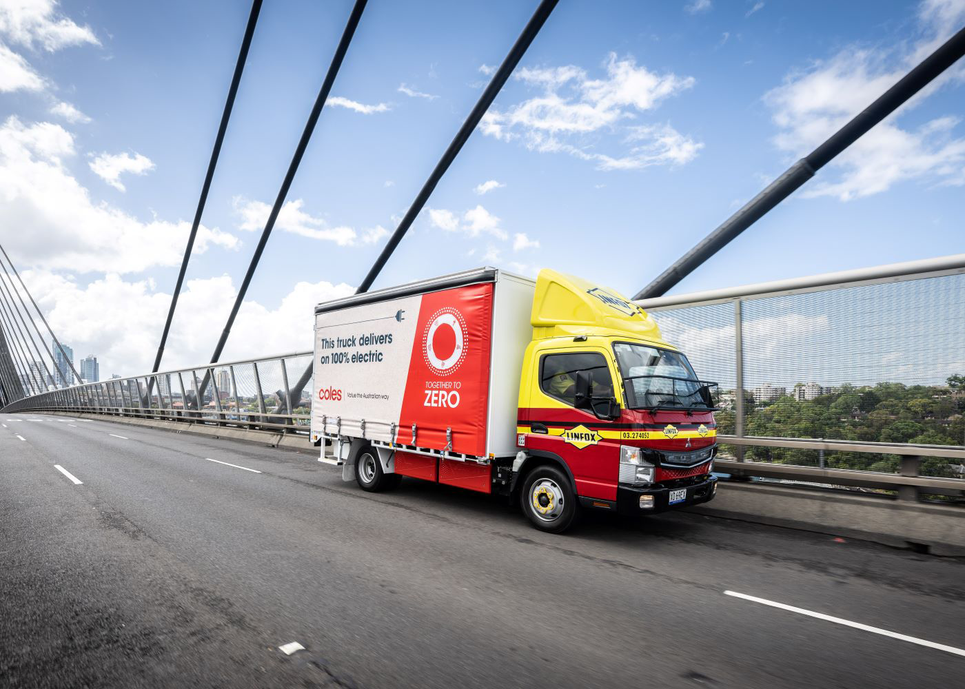 Coles is using an electric-powered truck to deliver stock to New South Wales stores under a trial being  undertaken with transport partner Linfox Logistics